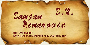 Damjan Memarović vizit kartica